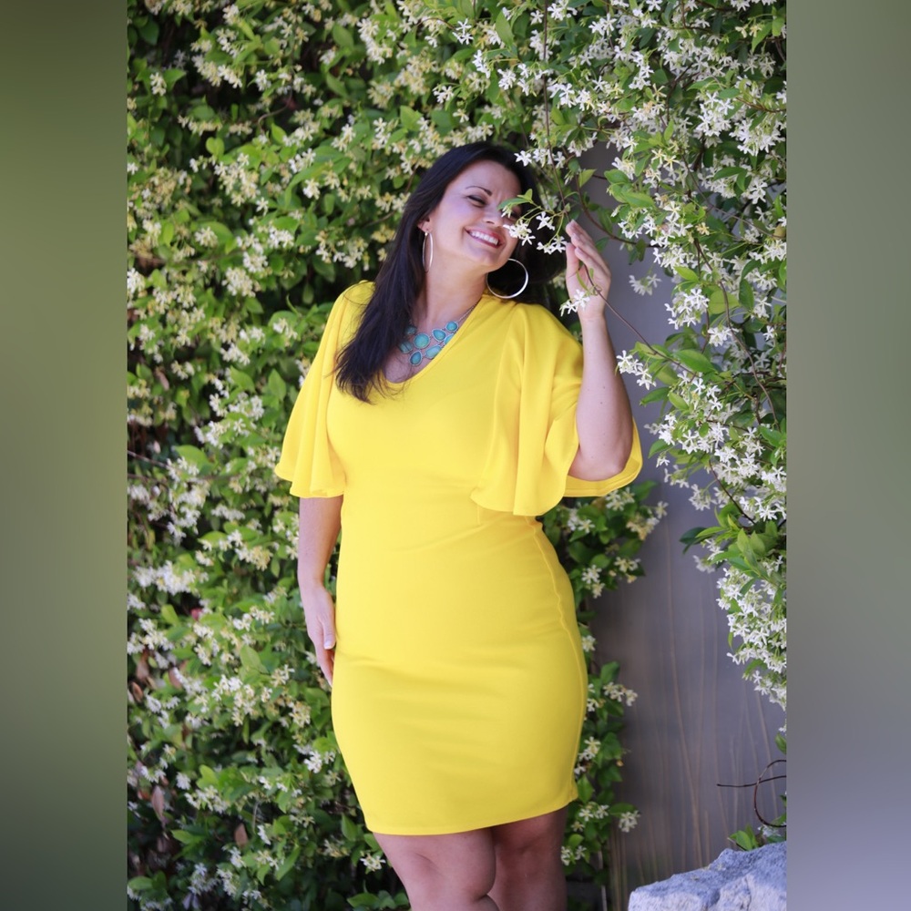 Ashley Stewart yellow dress